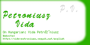 petroniusz vida business card